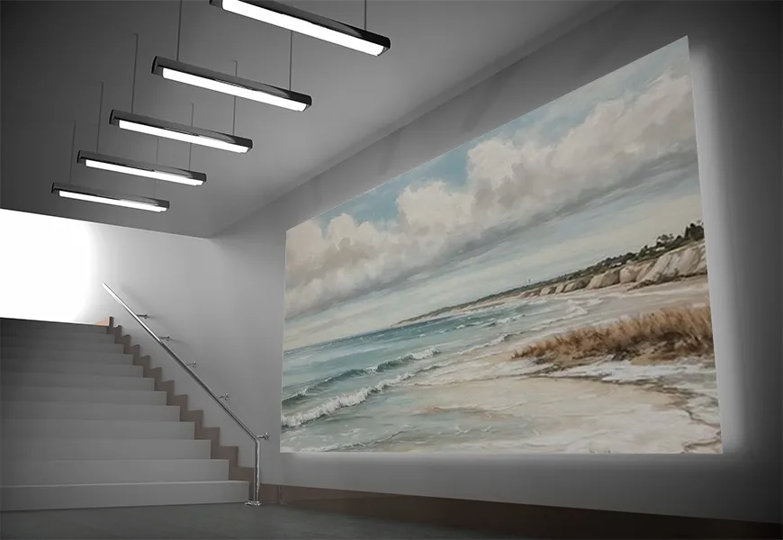 کاغذ دیواری 3 بعدی طرح منظره دریا