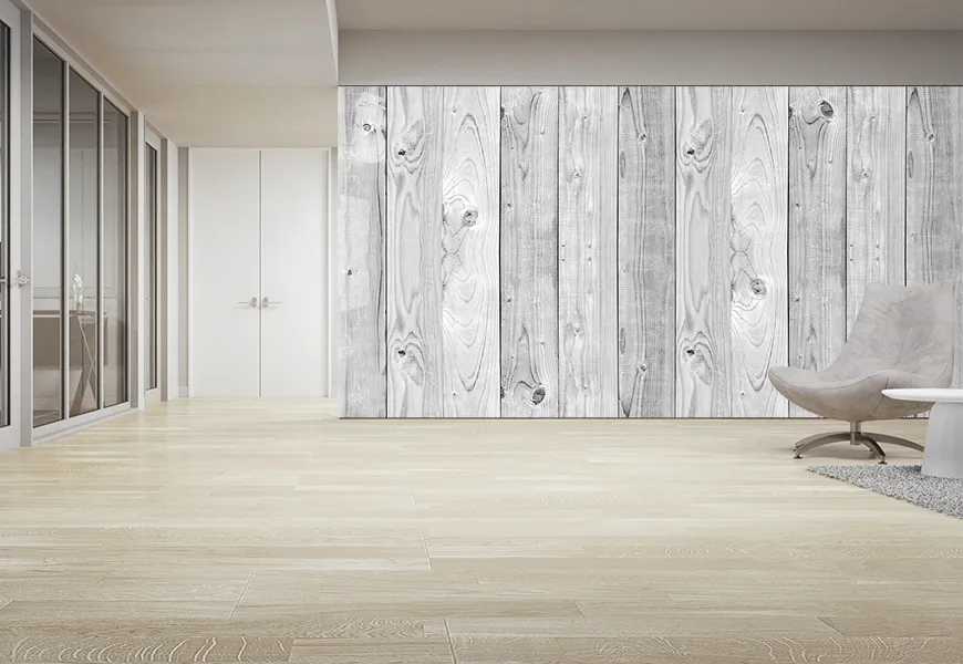 کاغذ دیواری 3 بعدی طرح چوب طوسی راه راه