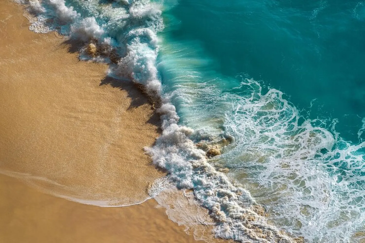 پوستر دیواری ساحل نمای هوایی اقیانوس