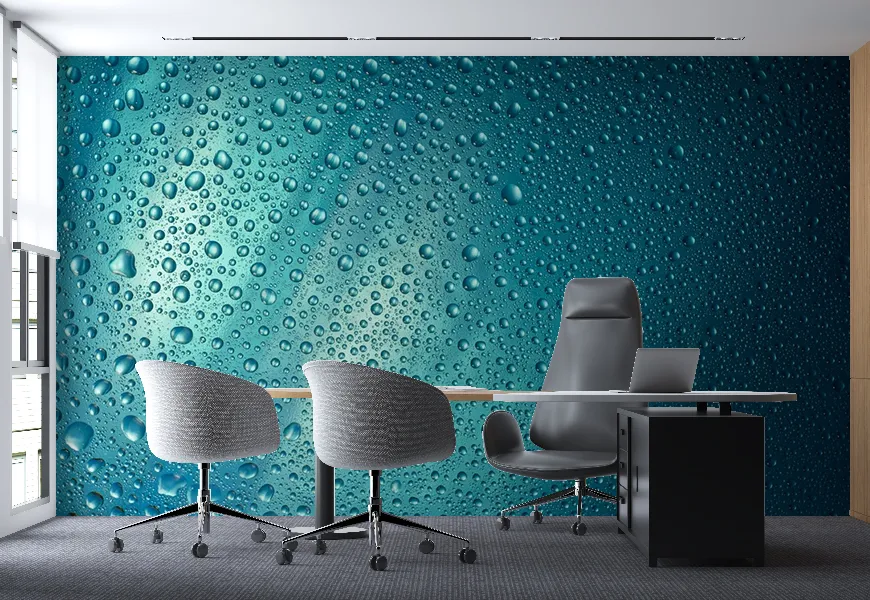 کاغذ دیواری 3 بعدی طرح قطرات آب
