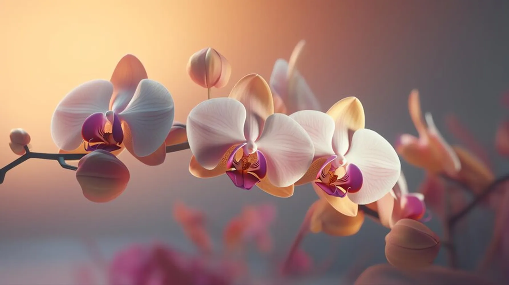 پوستر 3 بعدی طرح گل پاییز با رنگ جادویی