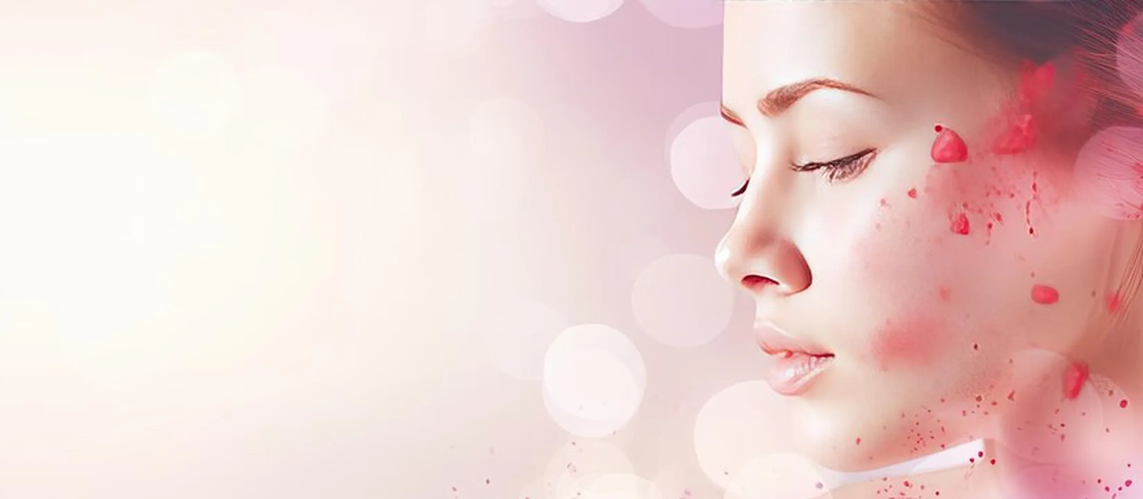 پوستر کلینیک زیبایی با مفهوم درمان های طبیعی بیماری های پوستی