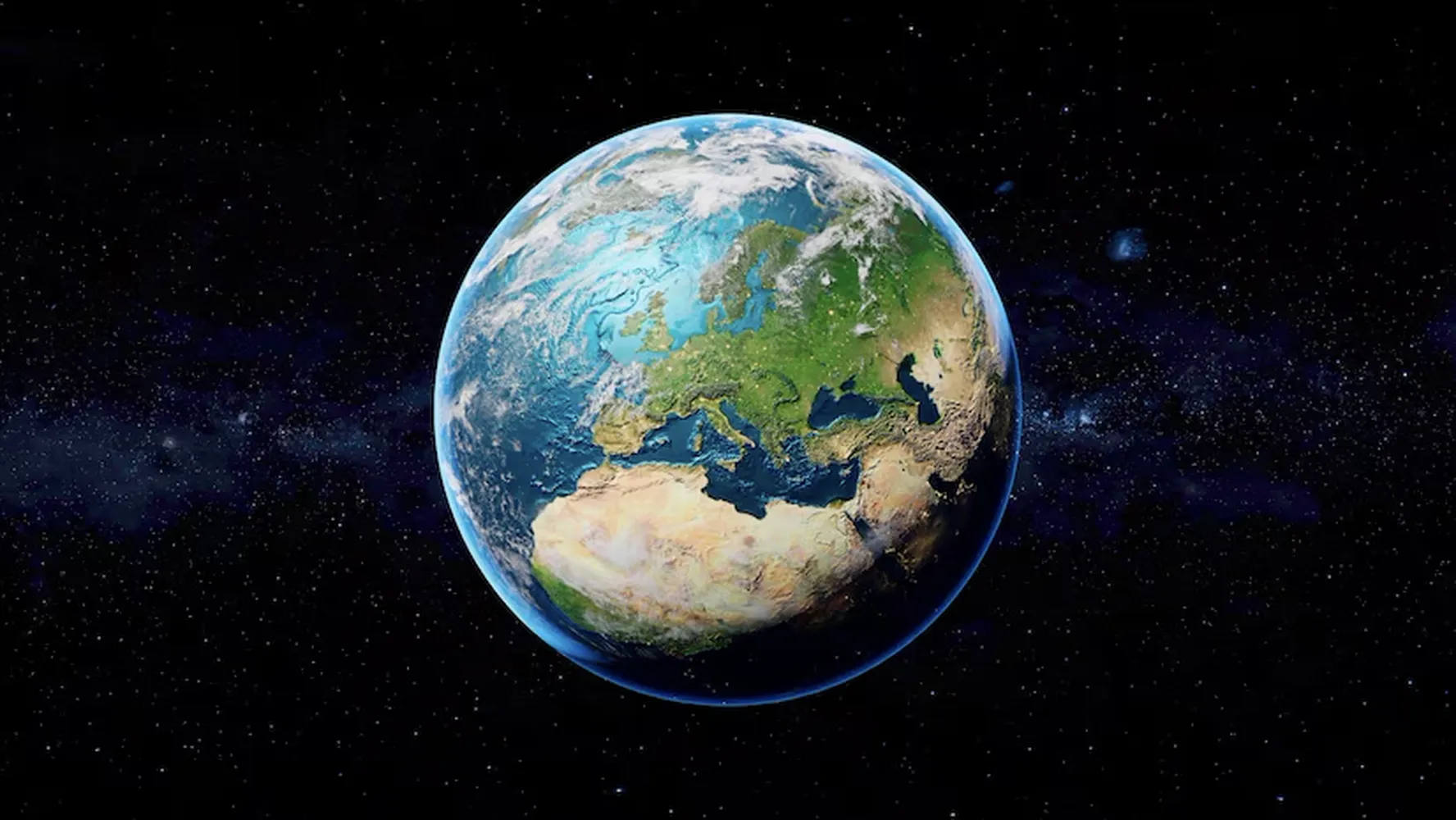 کاغذ دیواری سه بعدی کهکشان طرح سیاره زمین