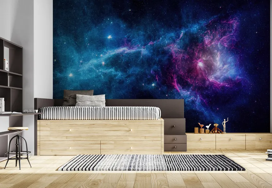 پوستر دیواری 3 بعدی طرح ستاره های درخشان کهکشان راه شیری
