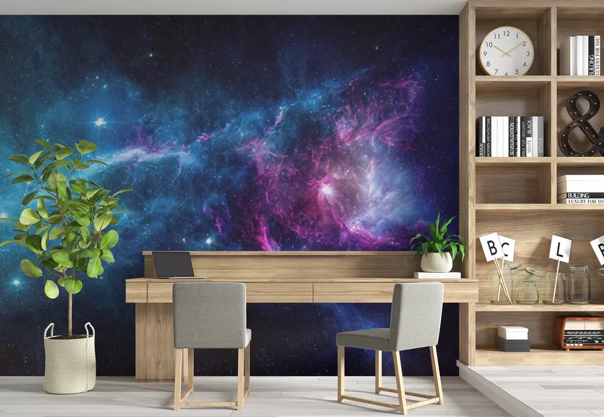 پوستر دیواری 3 بعدی طرح ستاره های درخشان کهکشان راه شیری