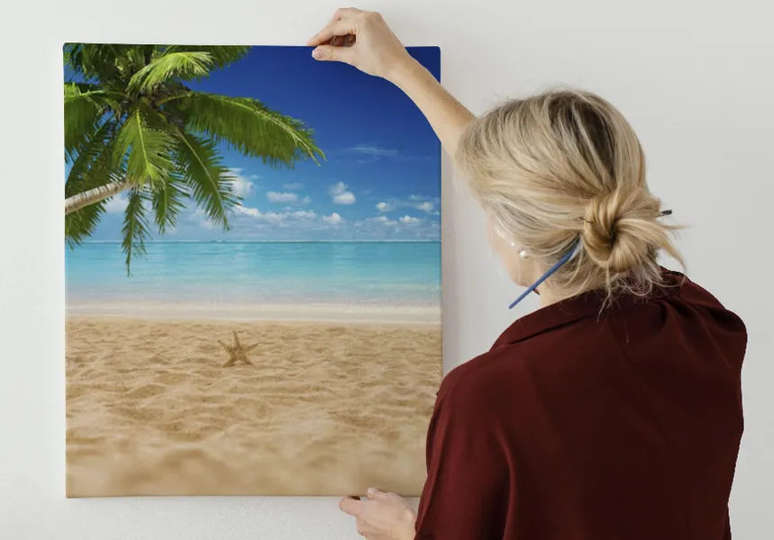 پوستر سه بعدی طرح سواحل زیبای مناطق گرمسیری